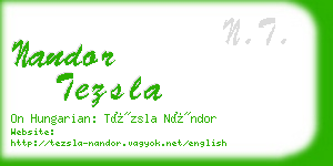 nandor tezsla business card